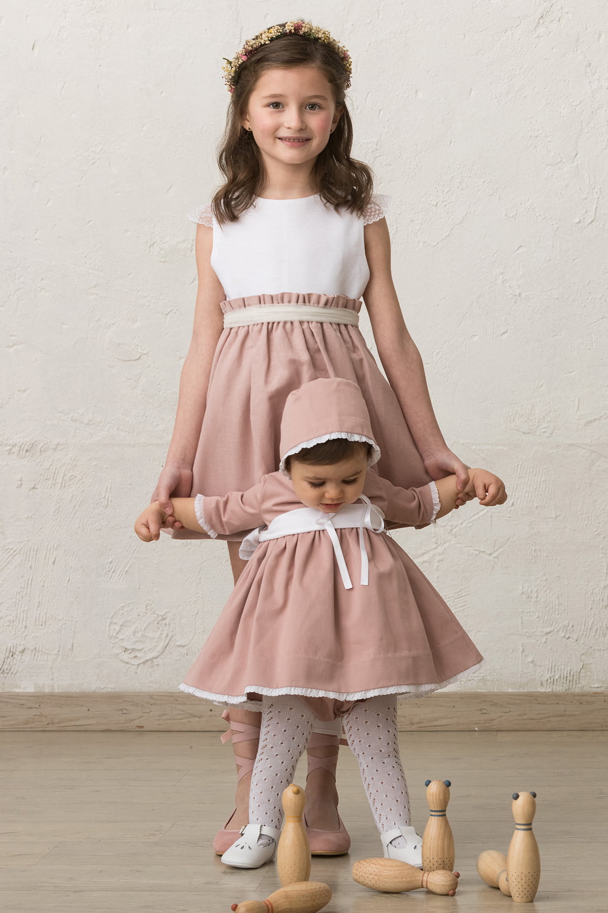 vestido suave de bebe en rosa