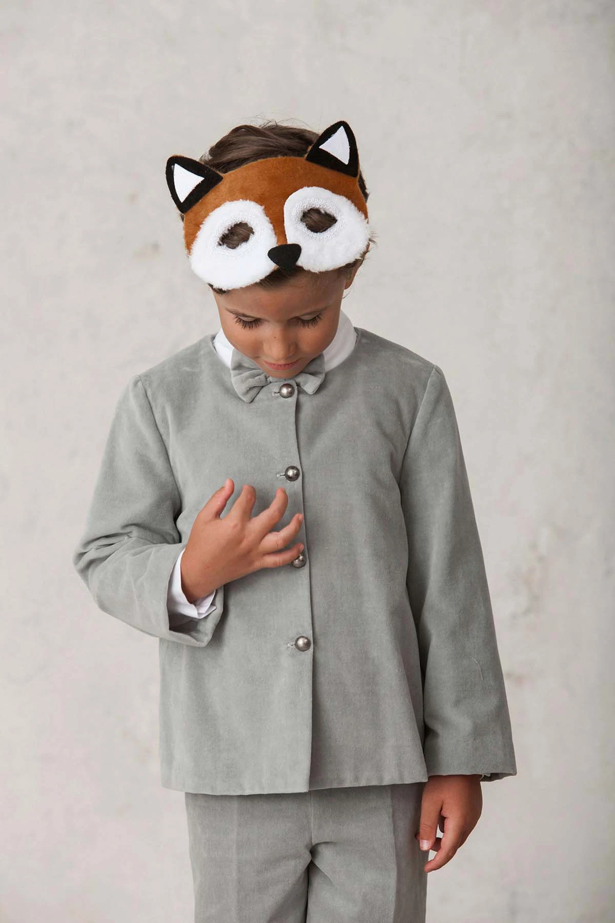 boys' wedding jacket grey velvet