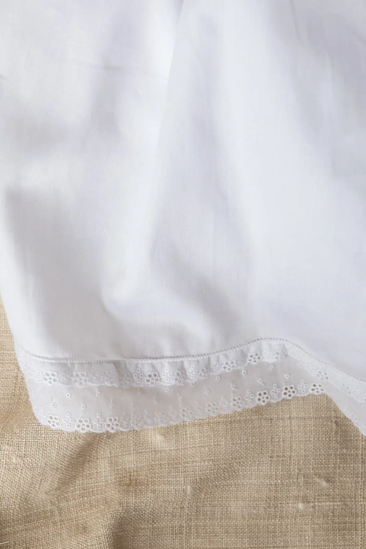 white christening skirt