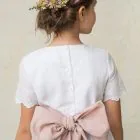 short-sleeved communion dress for girls