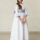 communion dresses with ruffled sleeves