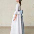 communion dresses for girls with embroidered sleeves
