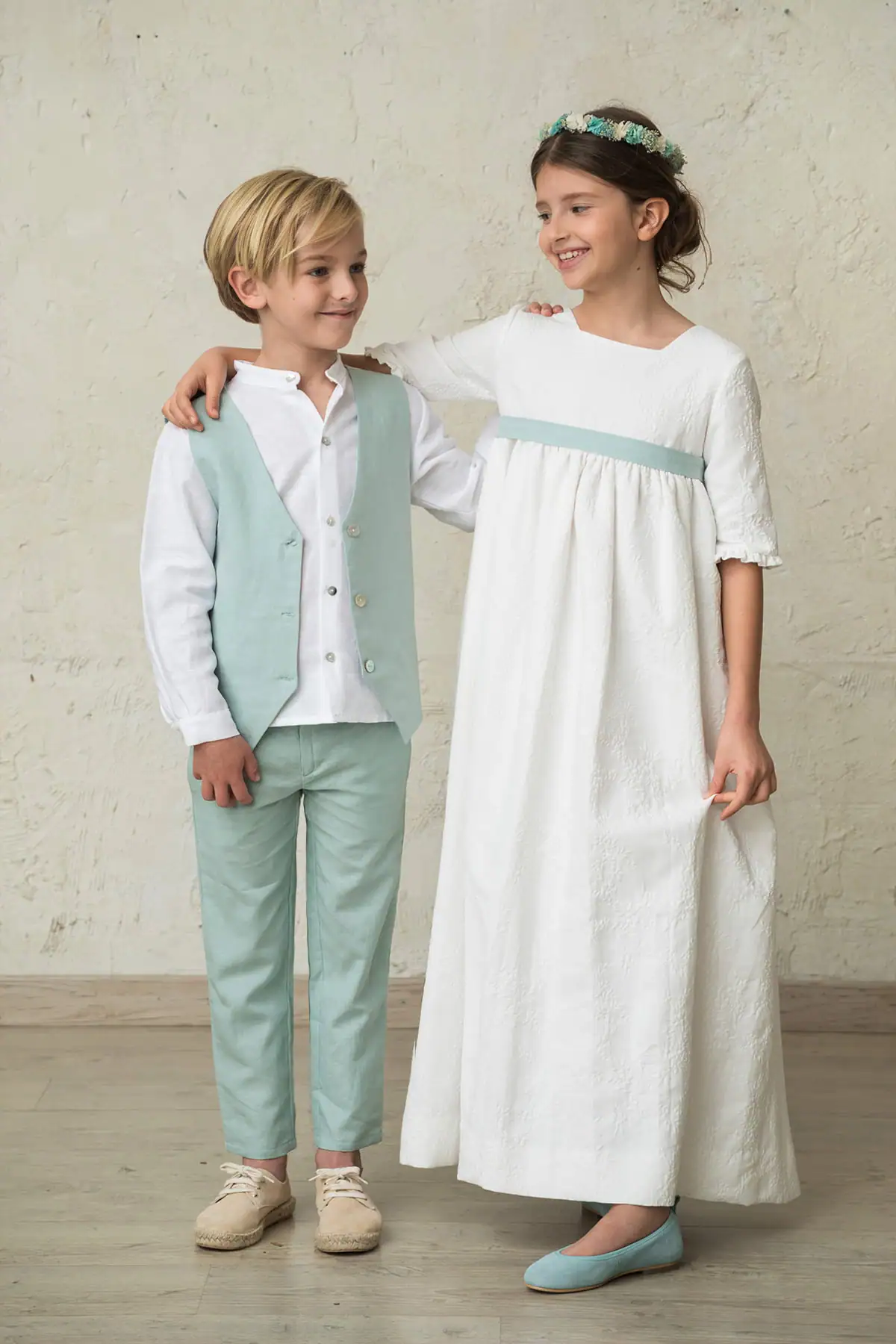 beige children's ceremony espadrilles