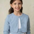 blue communion bolero for a girl
