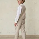 beige linen skinny trousers for boys