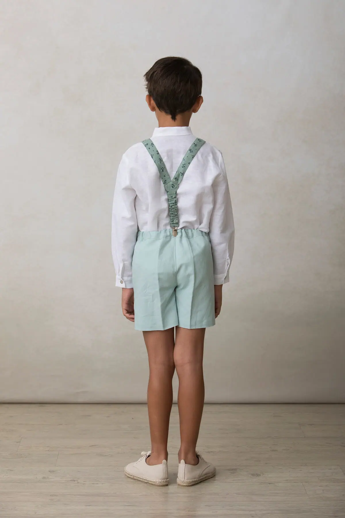 green linen bermuda shorts for boys
