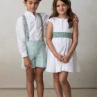 green boy's Bermuda shorts