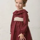 winter formal dress for girls with ruffled collar