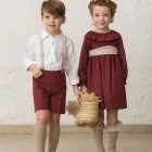 Girls' winter formal dress with ruffled collar