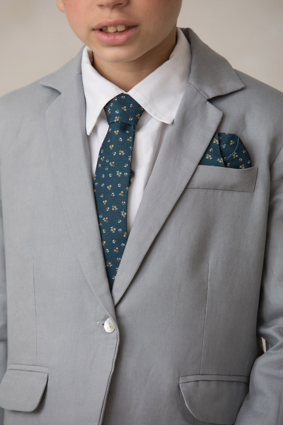 Americana nino lino elegante traje