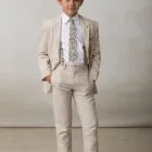 beige linen blazer for boys