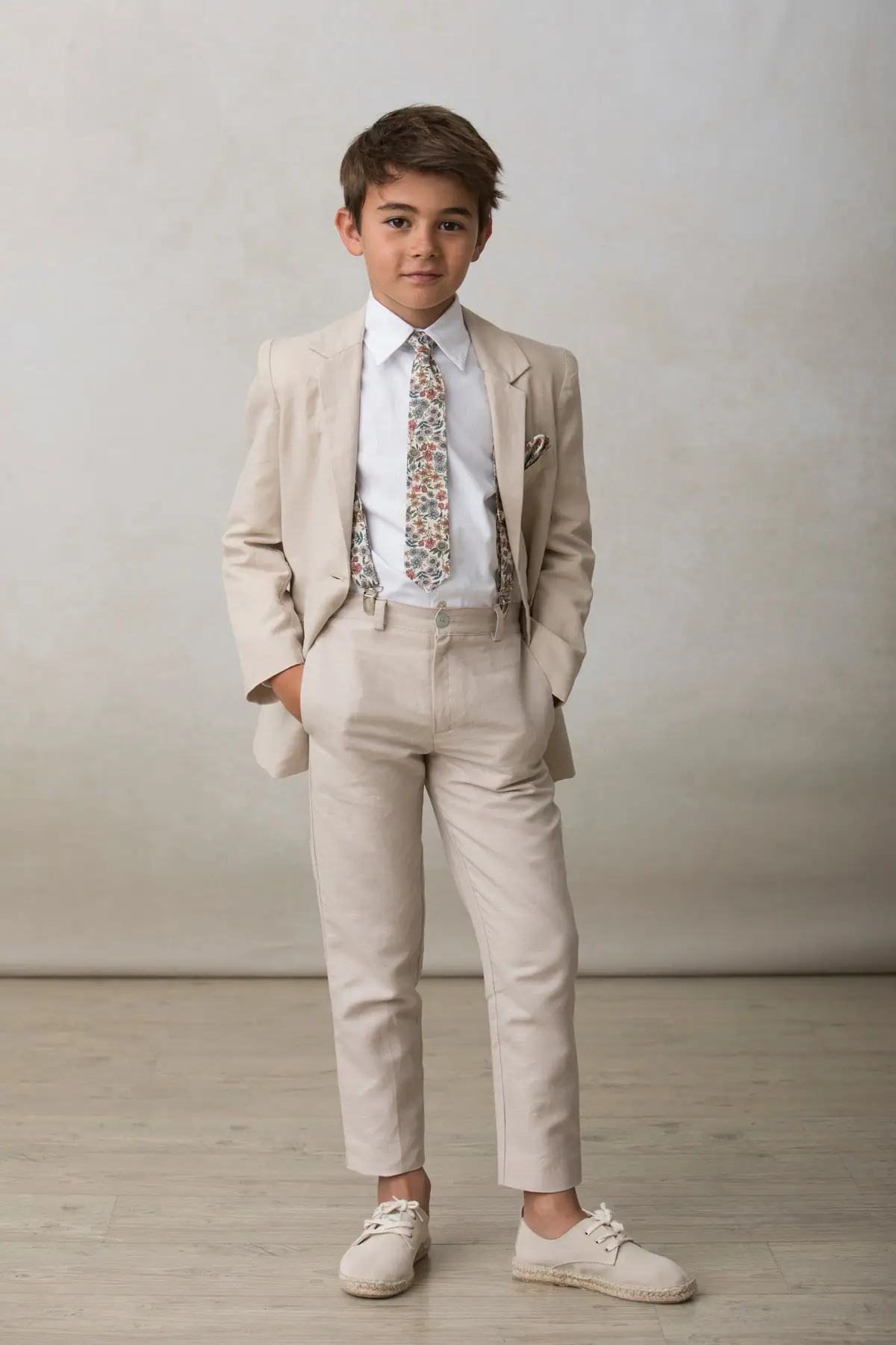 beige linen blazer for boys