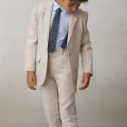 beige linen boy's blazer
