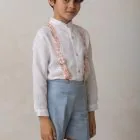 blue linen bermuda shorts for boys