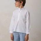 blue linen bermuda shorts for boys