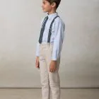 beige linen skinny trousers for boys