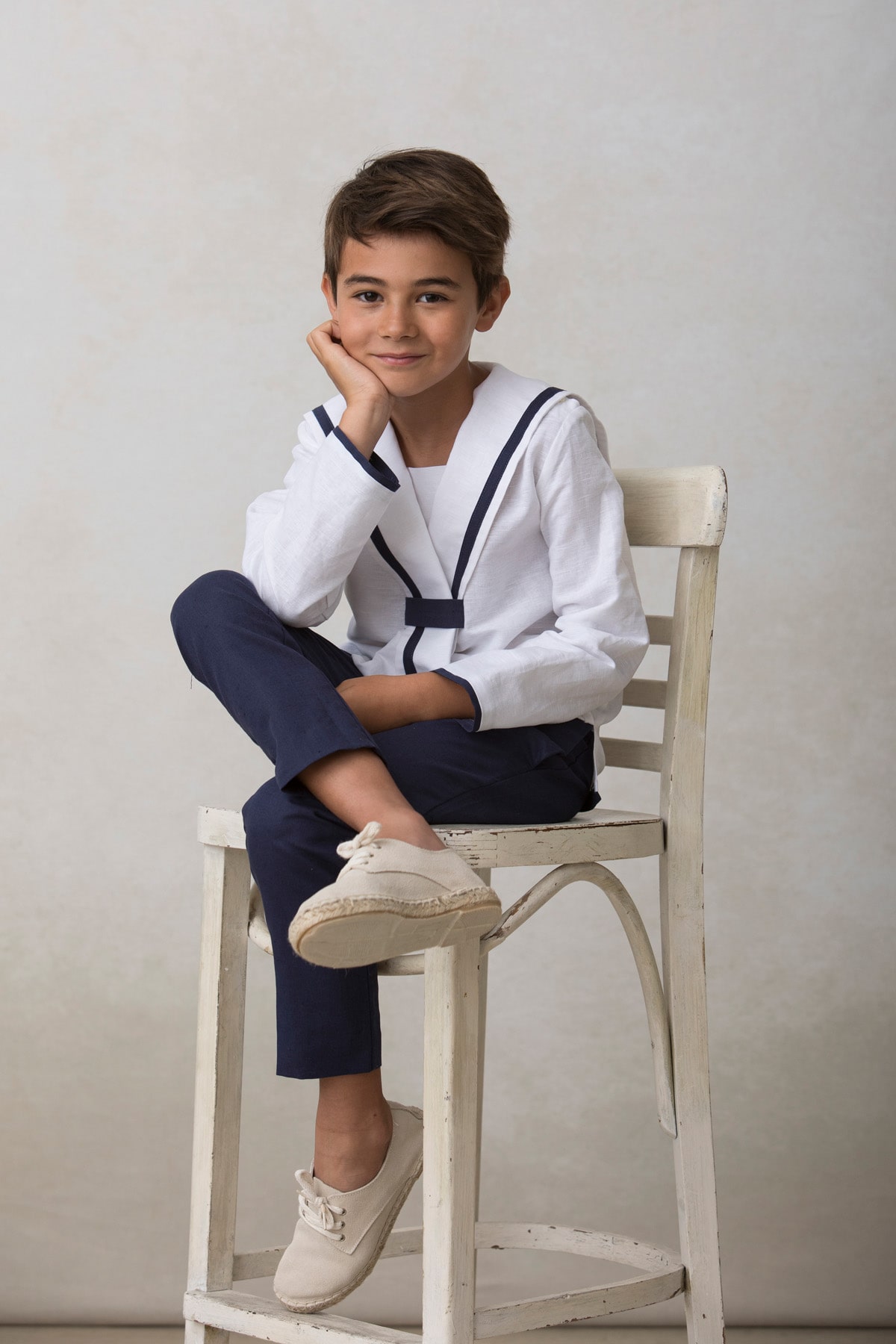 pantalon pitillo marino para niño