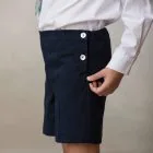 navy blue bermuda shorts for boys' winter ceremonies
