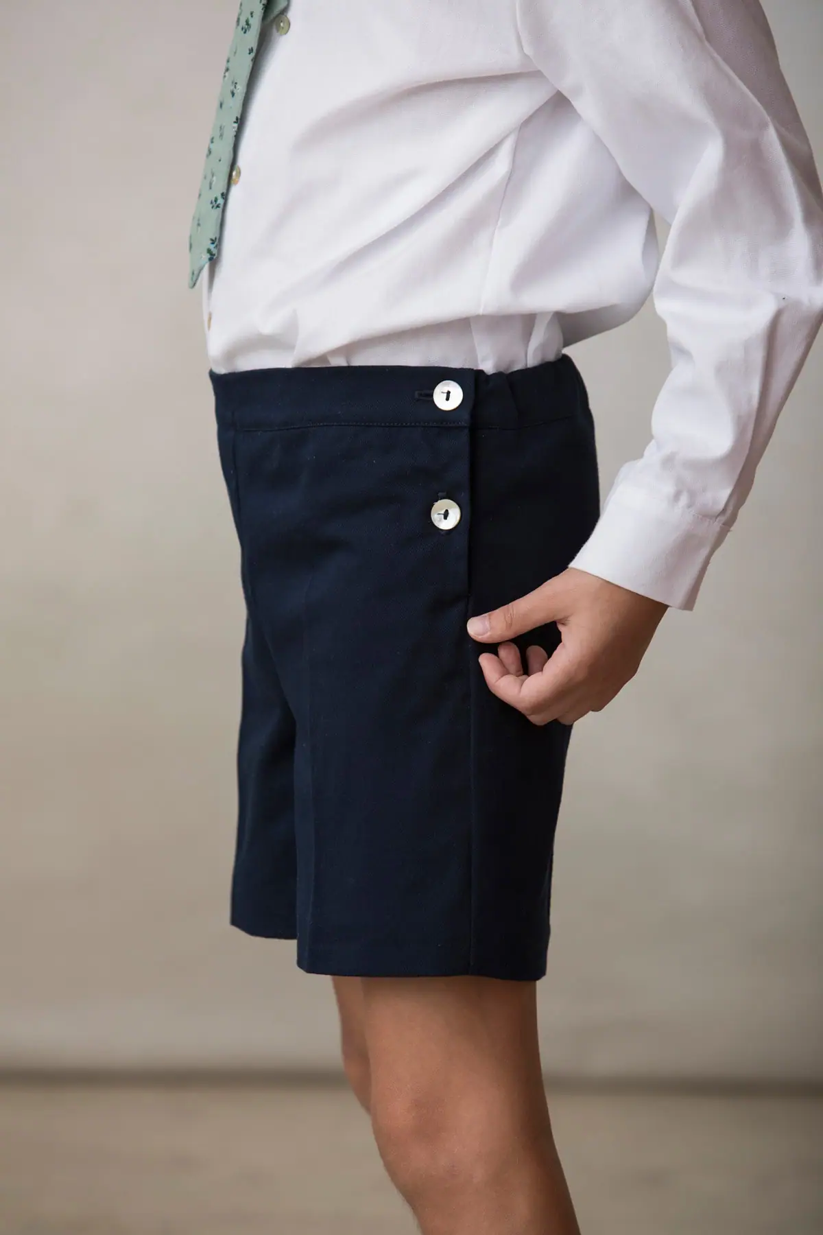 navy blue bermuda shorts for boys' winter ceremonies