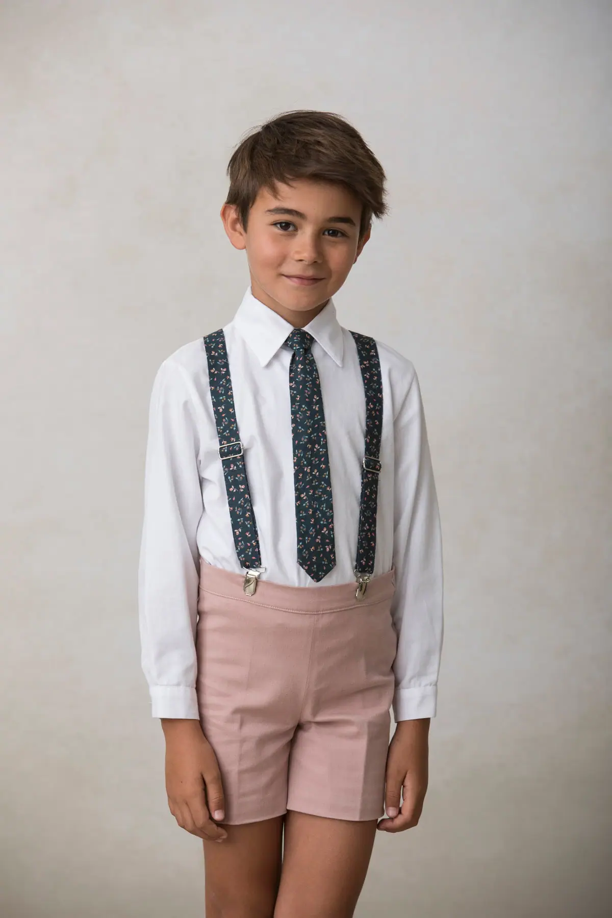 pink nude boy's Bermuda shorts for winter ceremonies