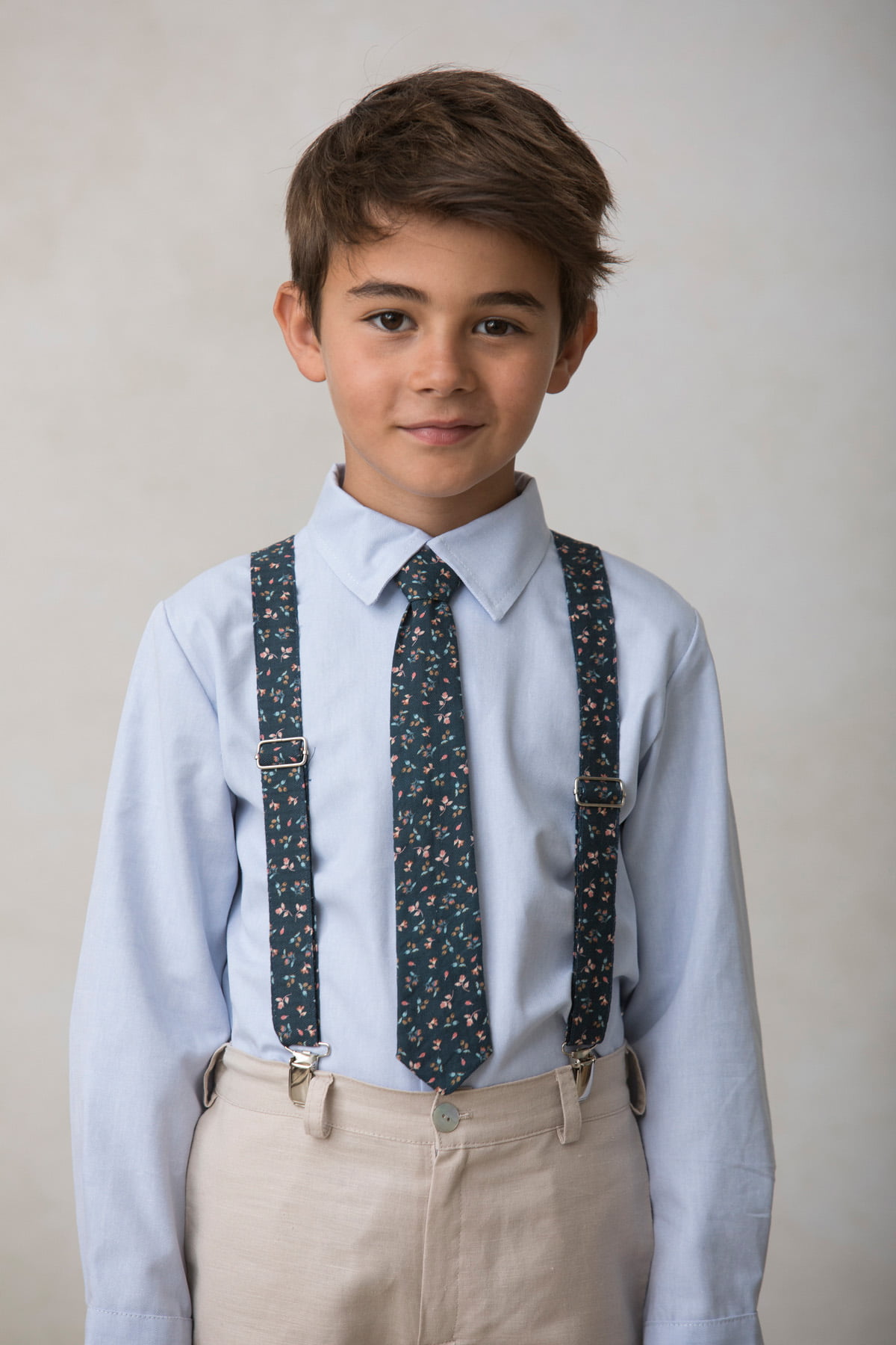 camisa de niño azul