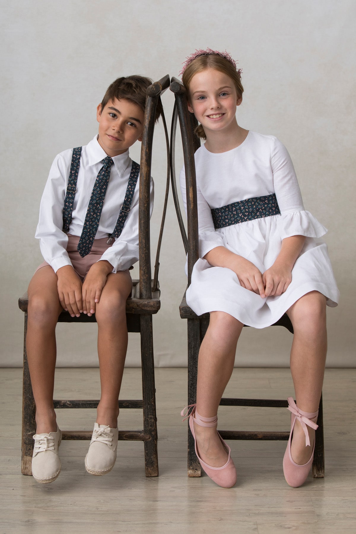 corbata azul estampada de niño