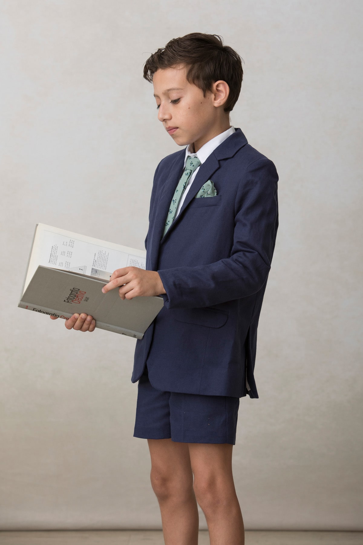 corbata con estampado verde