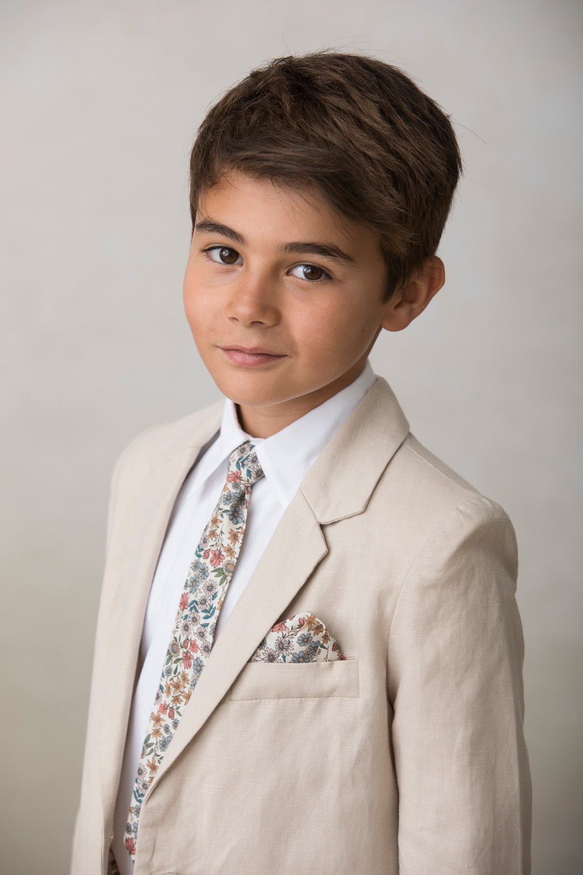 corbata infantil estampada de girasoles