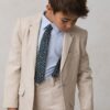 Corbata en estampado de semillas azul marino