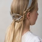 diadema de niña gris forrada