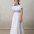 vestido de primera comunión niña de espalda descubierta