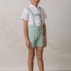 camisa de niño de manga corta y cuello mao