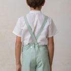 camisa de niño de manga corta blanca