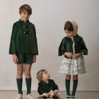 chaqueta de bebe niño verde en terciopelo