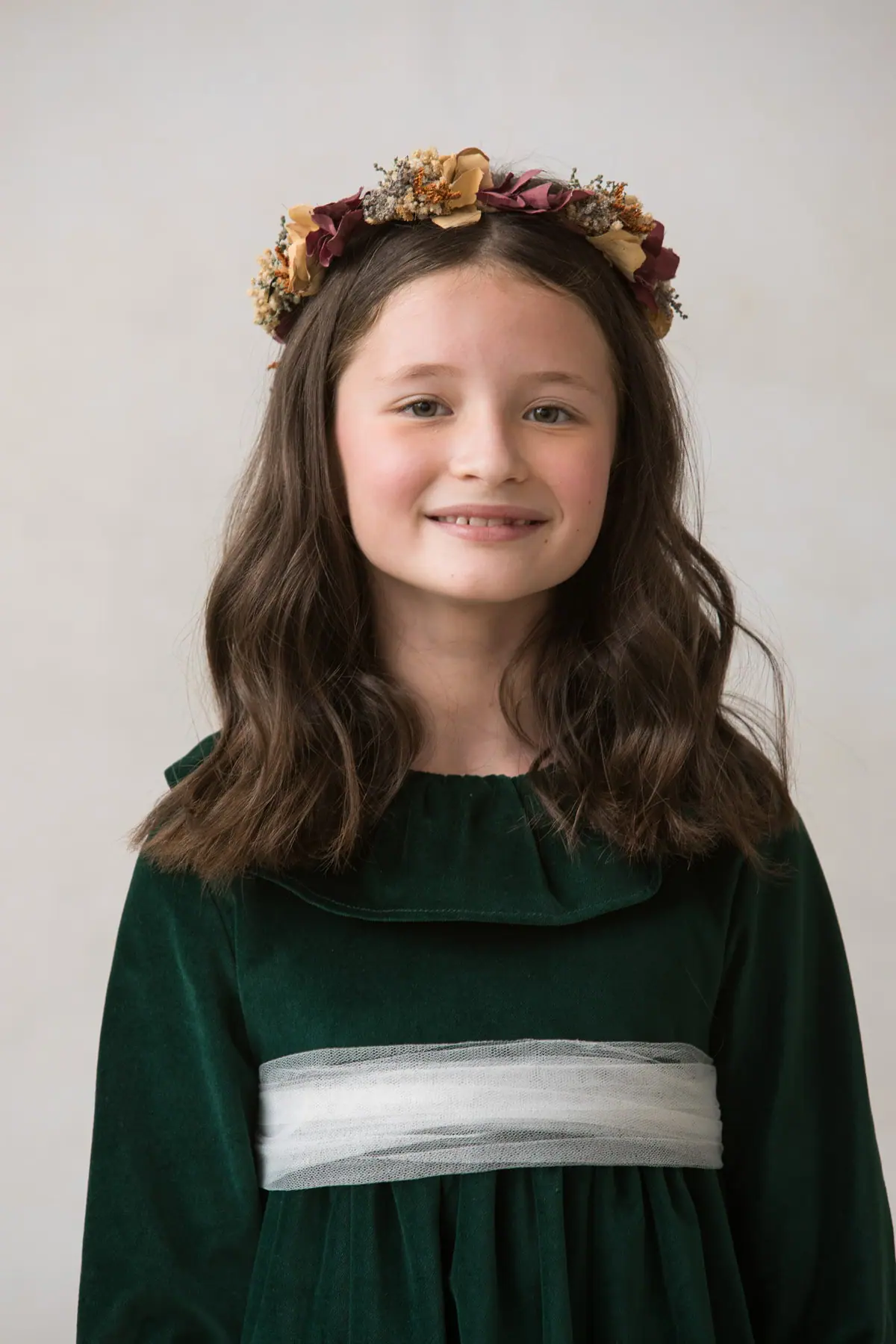 burgundy flower crown for a big girl 1