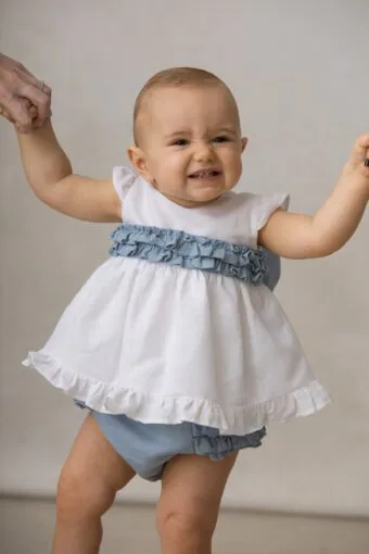 fajin lazo azul para bebe