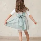 teal sash and bow for girls' ceremonies