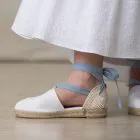 Girl's ceremonial espadrille ribbon in blue