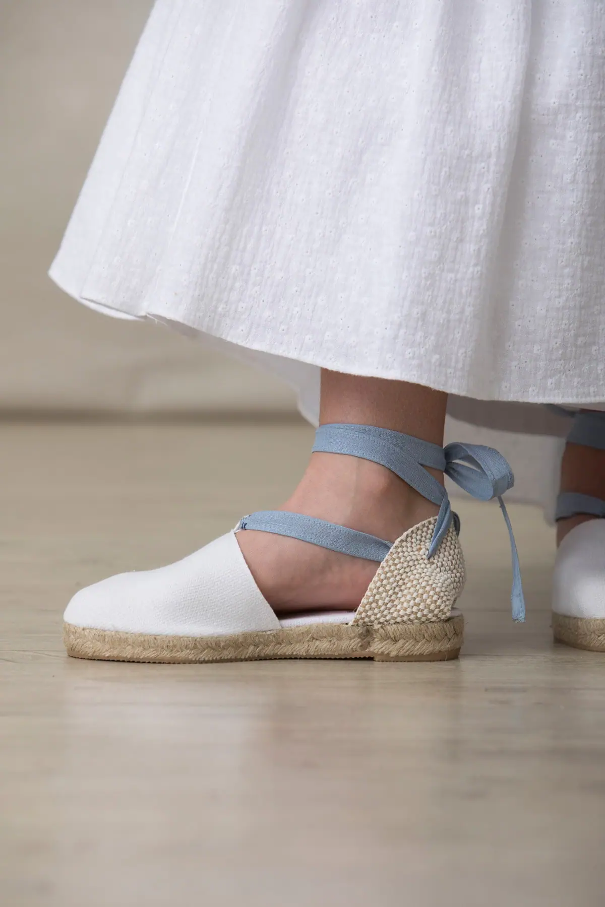 Girl's ceremonial espadrille ribbon in blue