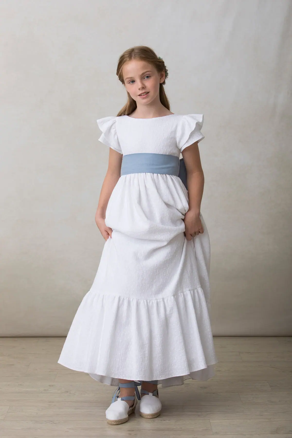 ribbon for girls' espadrilles in blue