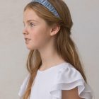 diadema de ceremonia de niña azul