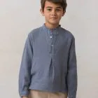 blue shirt, boy's polo shirt