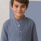 Polera para niño azul petróleo