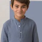blue shirt, boy's petrol blue polo shirt