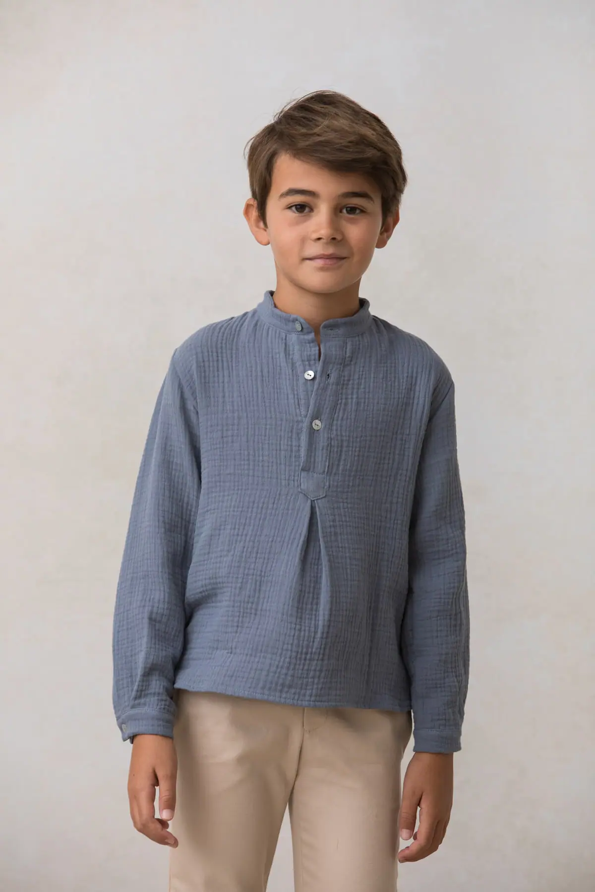 blue shirt, boy's polo shirt