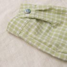 camisa de bebe a cuadros verdes y cuello mao