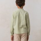 Camisa polera de cuadros verde de niño