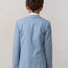 chaqueta americana de niño azul de lino