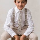 corbata infantil de niño de flores