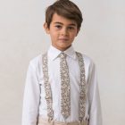 corbata infantil de niño de flores coloridas